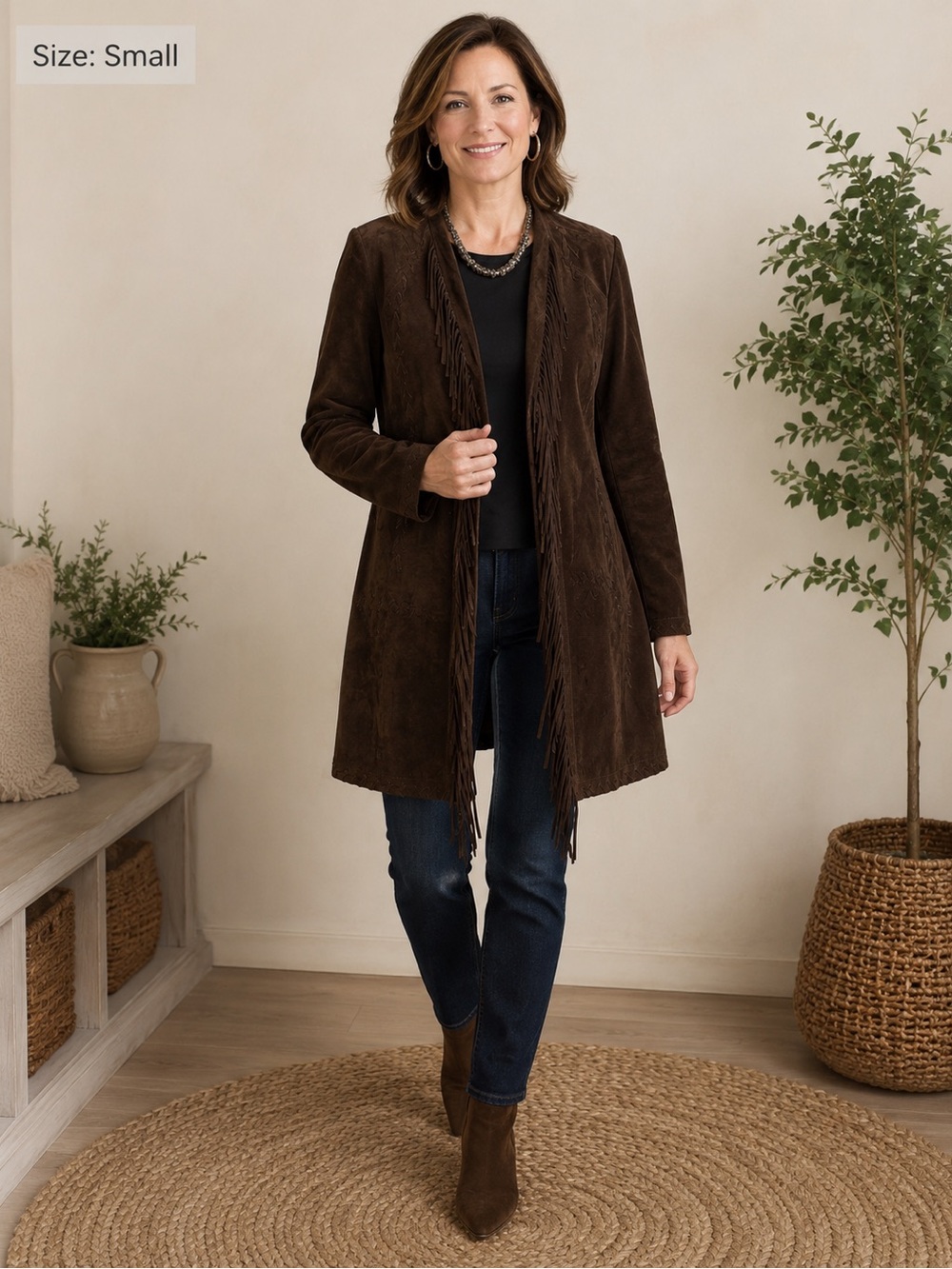 Chico's Dark Brown 100% Leather Jacket